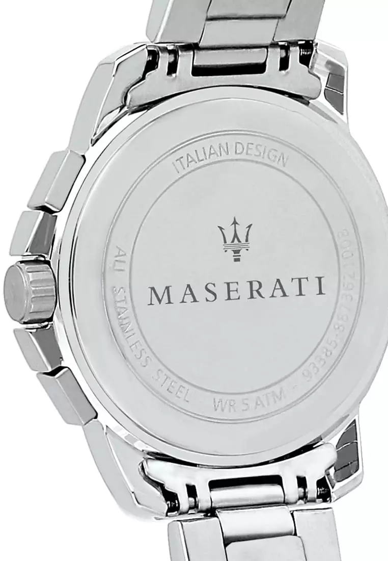 【2 Years Warranty】Maserati Successo 44mm Case Stainless Steel Strap Men's Chronograph Quartz Watch R8873621008 With Luminous Dial Hands