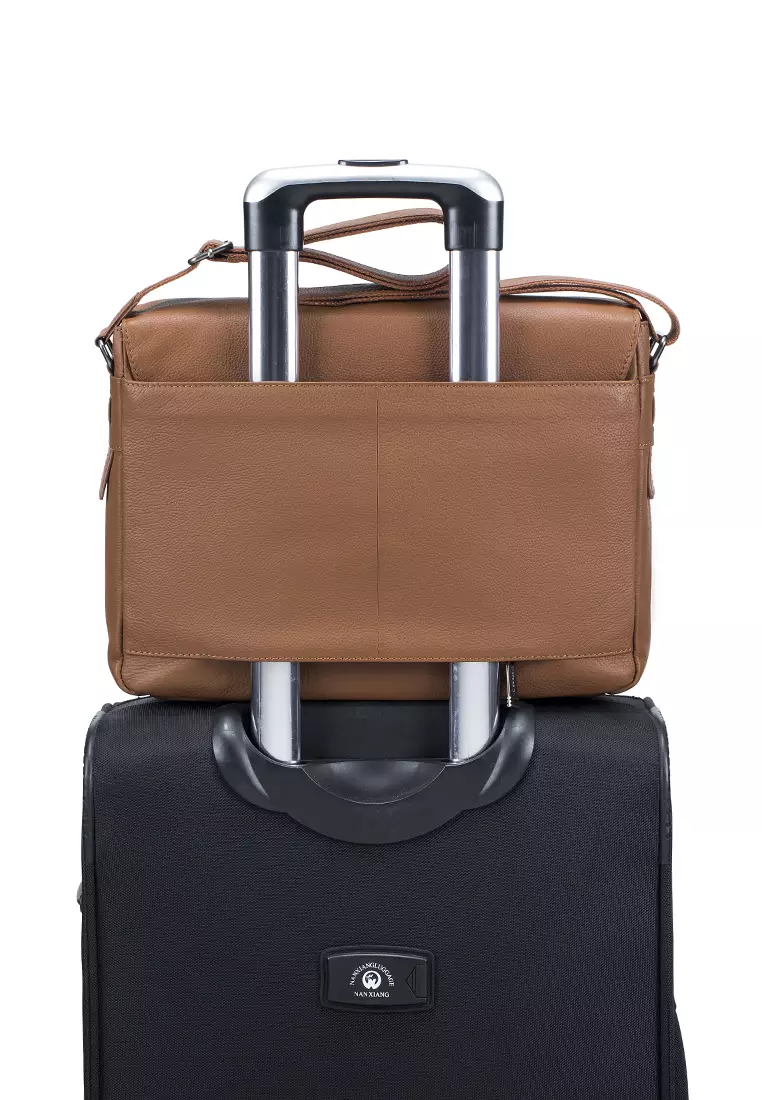 Buy ENZODESIGN ENZODESIGN Durban Leather 14” Laptop Messenger Bag 2024