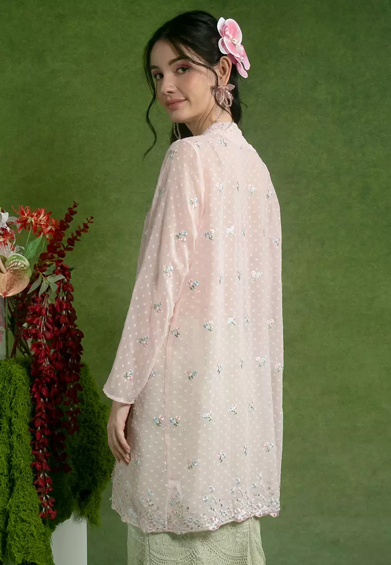 Ita Polka Dot Long Kebaya Top