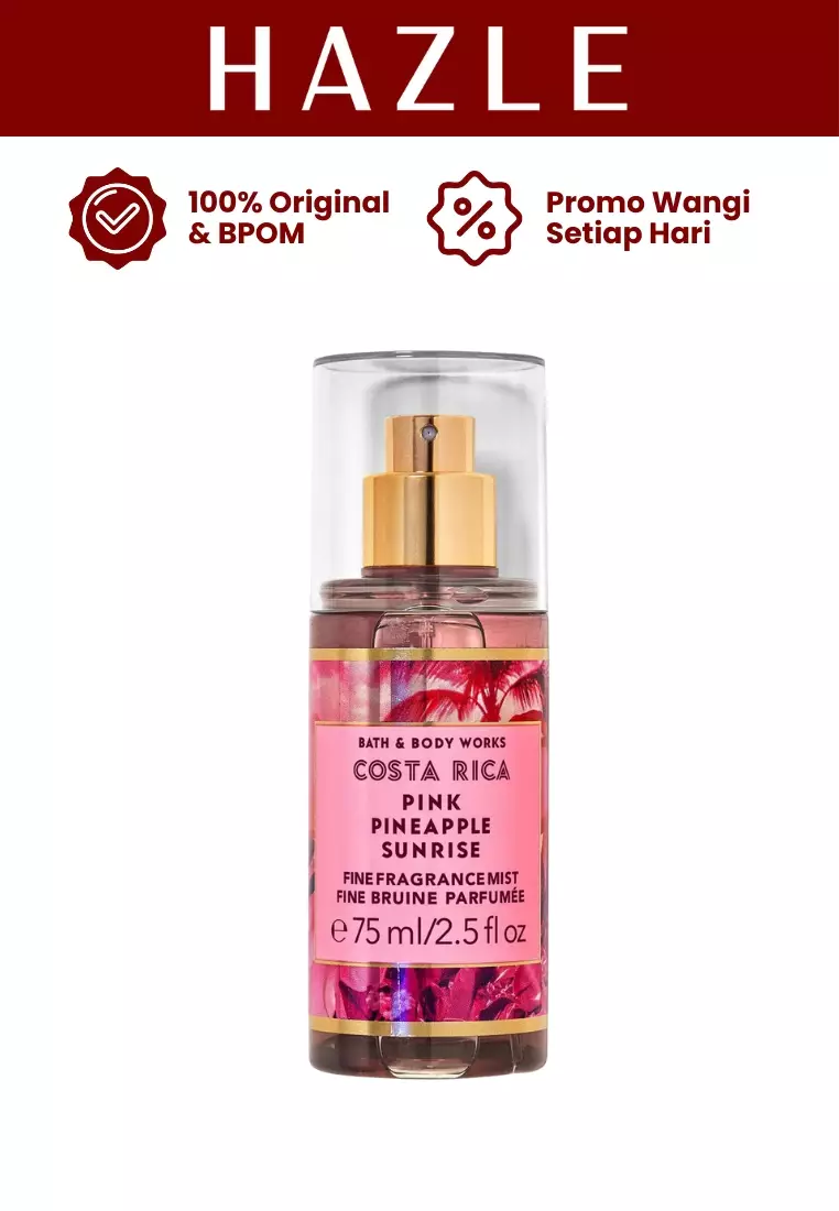 Bath & Body Works Costa Rica Pink Pineapple Sunrise Travel Size Fragrance Mist Woman 75 ml