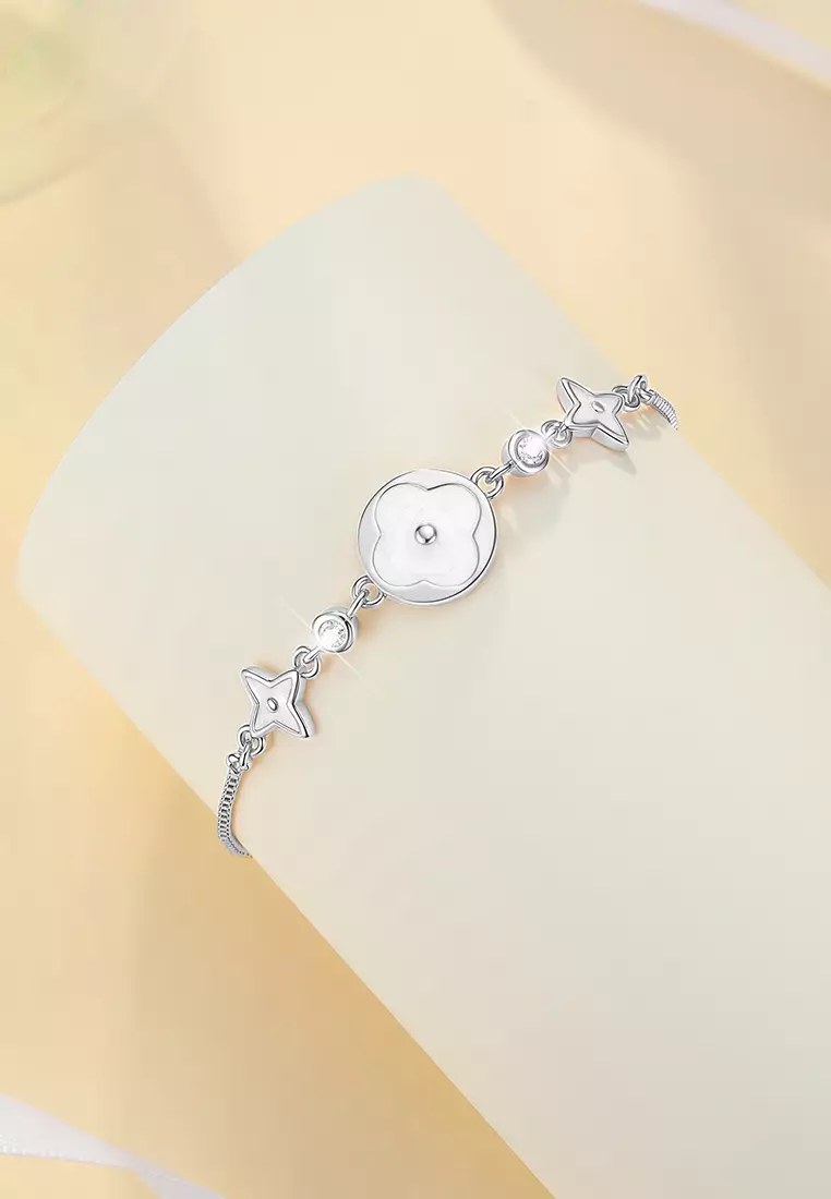 Gelang Wanita Titanium Anti Pudar Korea Fashion Elegan Gelang Cewek Bracelets silver