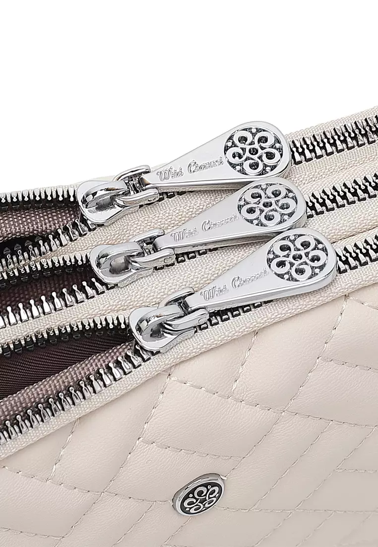 Women's Shoulder Sling Bag / Crossbody Bag - Creamy White