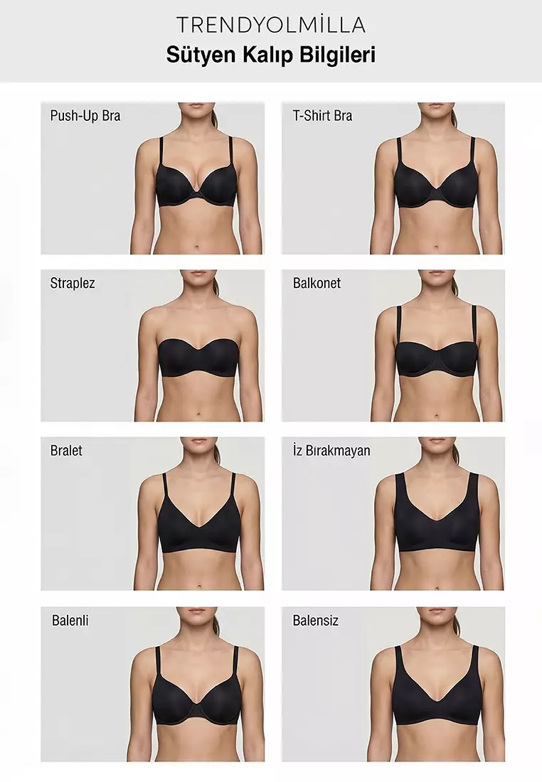 Micro Lace Rope Strap Unfilled Unwired Covered Triangle Knitted Bra