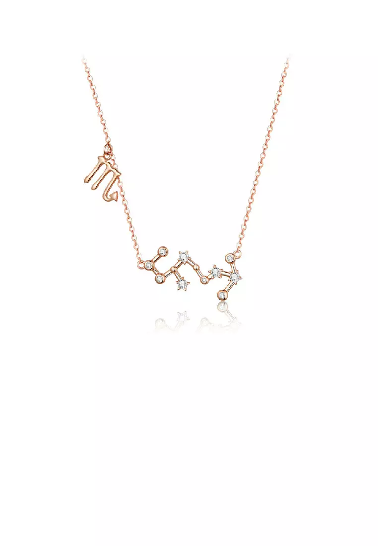 Sterling Silver Gold Scorpio Constellation Necklace Buy SOEOES 925