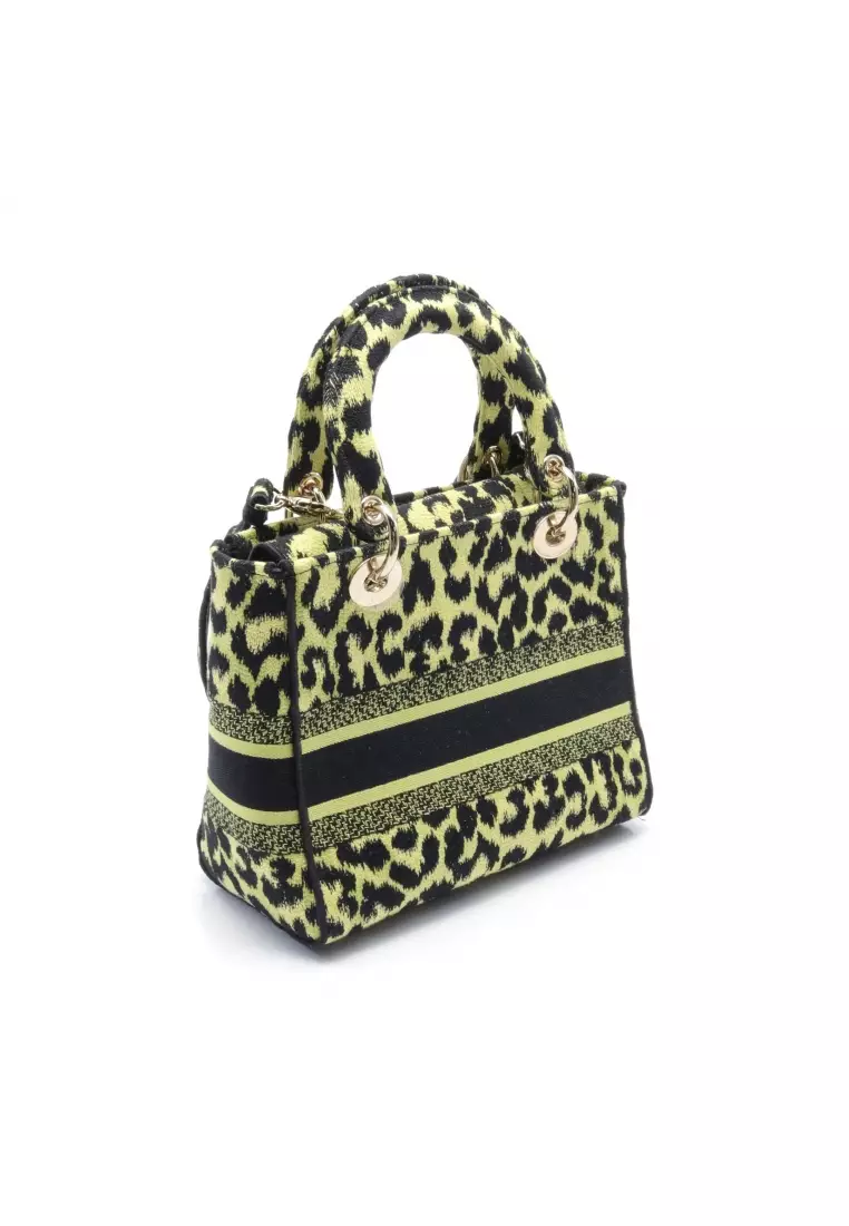 Cheetah print christian dior bag clearance