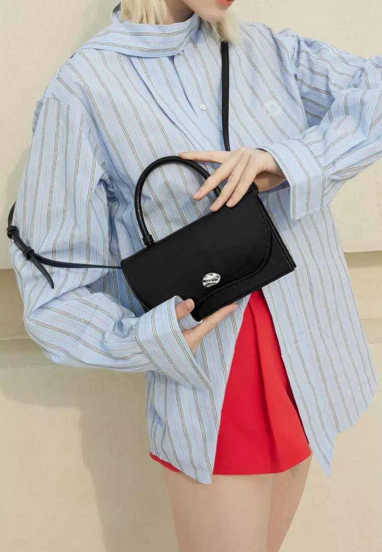 ARCH Vegan Leather Crossbody Bag Black