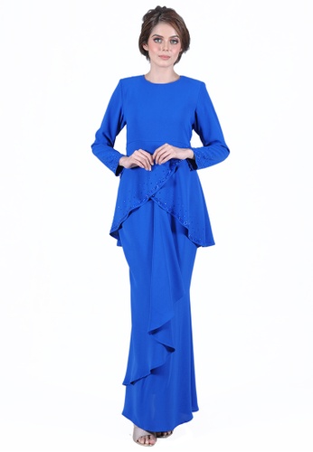 Kurung Jasmine from LARA NOUR in Blue