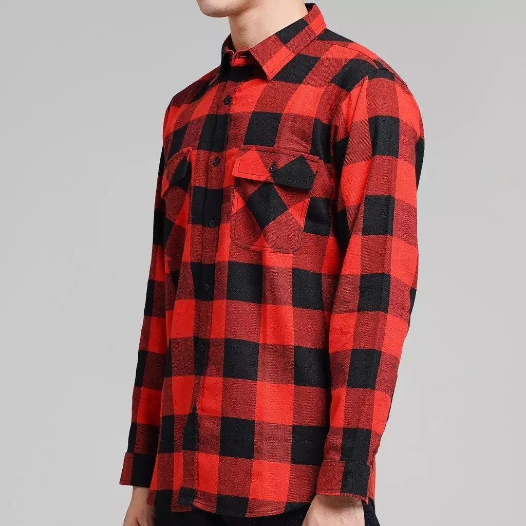 Lee Cooper Flannel Shirt Ethan Red Black