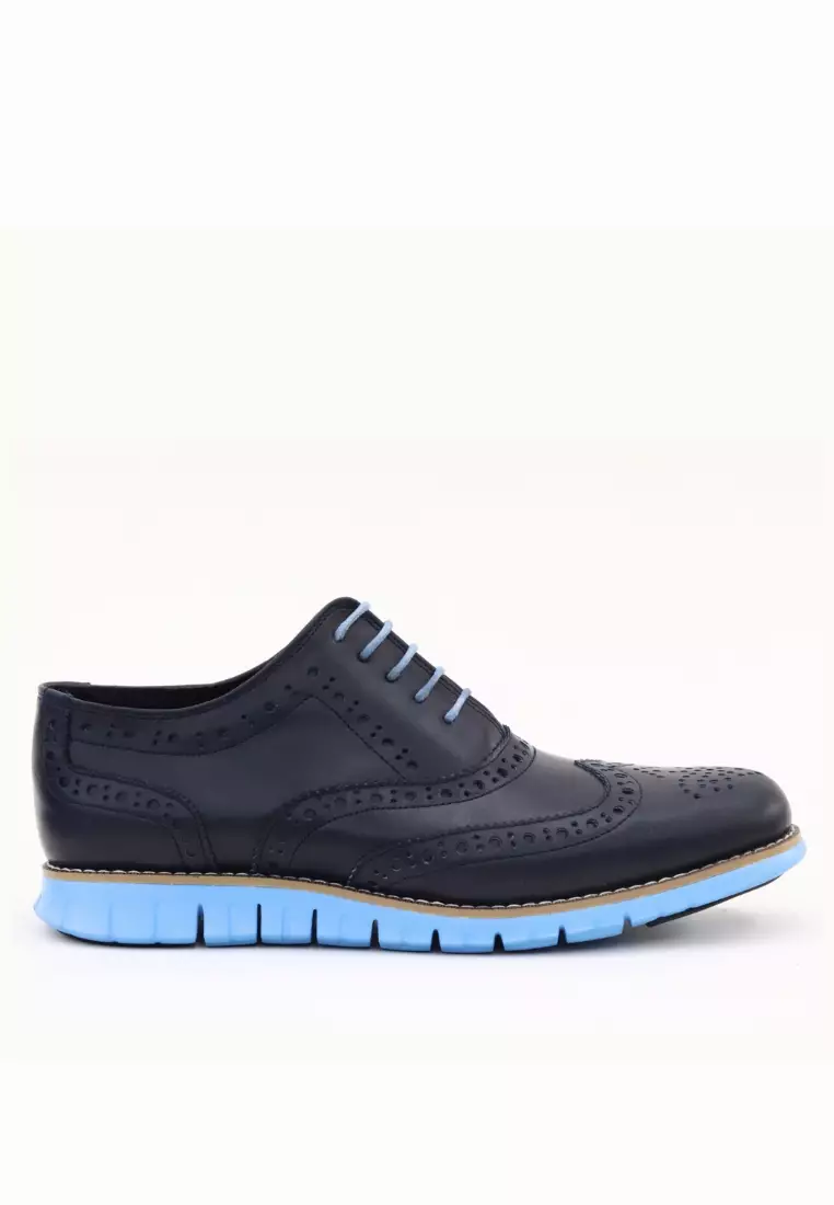 Discount on Jirras  shoes - SKU: Jirras Men Wingtip Oxford Shoes Genuine Leather Filipino Handcraft Blue Leather Light Blue Sole Mord