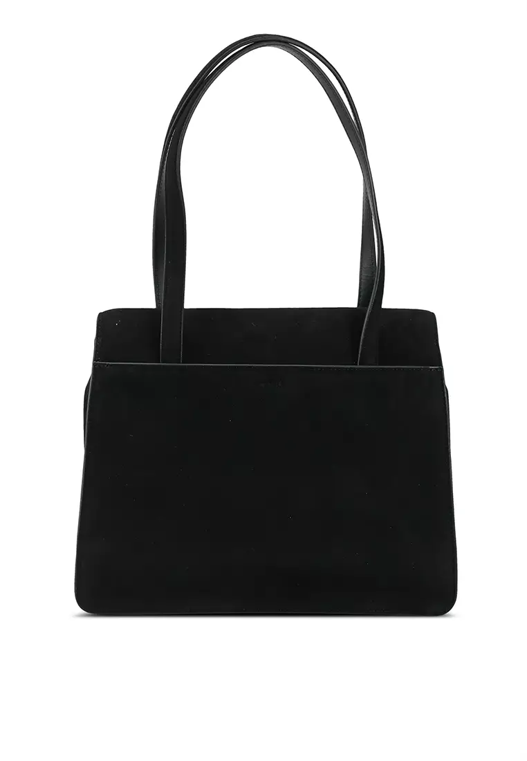 Buy agnès b. Leather Shoulder Bag in Black 2024 Online
