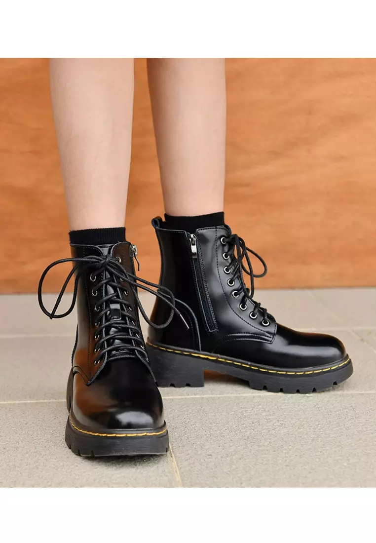 Platform Leather Martin Boots MZ85770