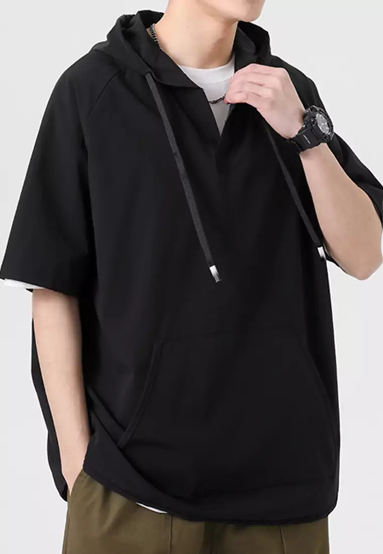 Adidas x routine short sleeve sale hoodie