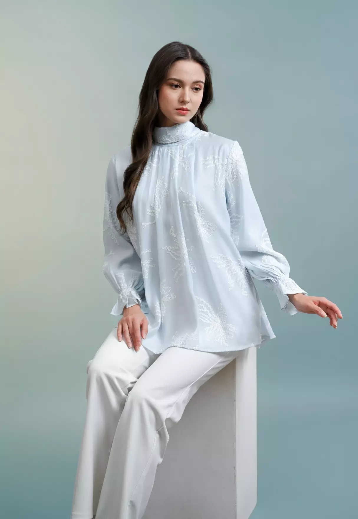 Aurine Blouse - Sky