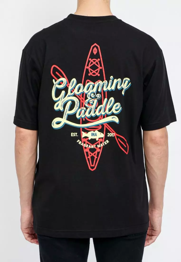 Kaos Design Paddle Hitam Unisex