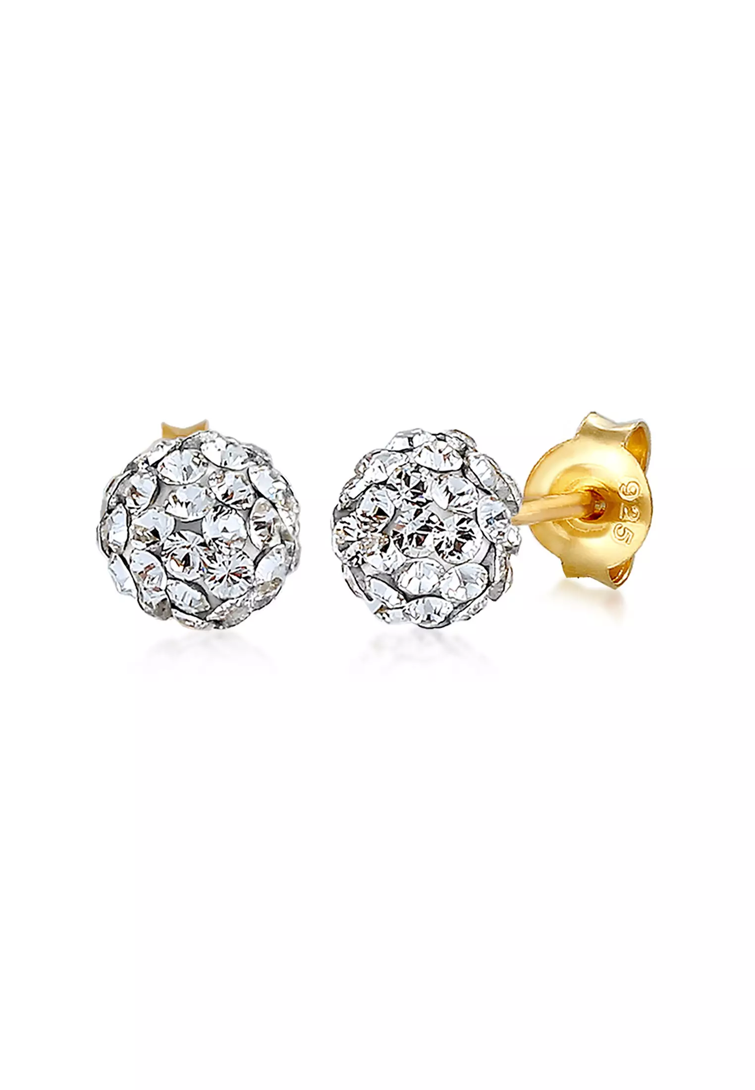 Gold plated ball earrings online