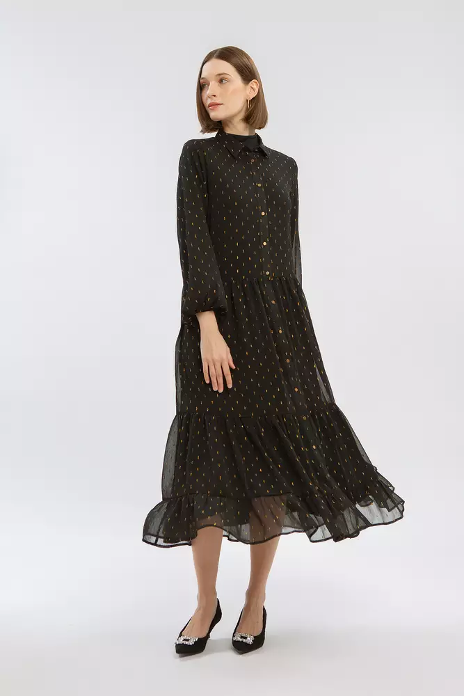 Minimal Tina Dress Black Warna BLACK