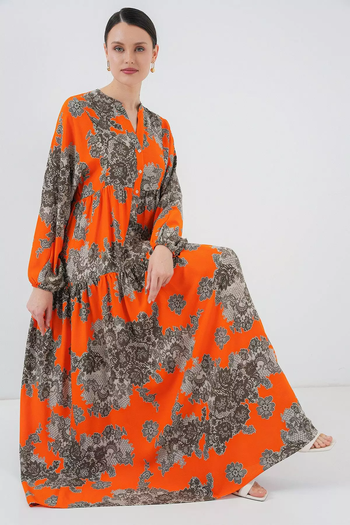 Patterned Maxi Dress