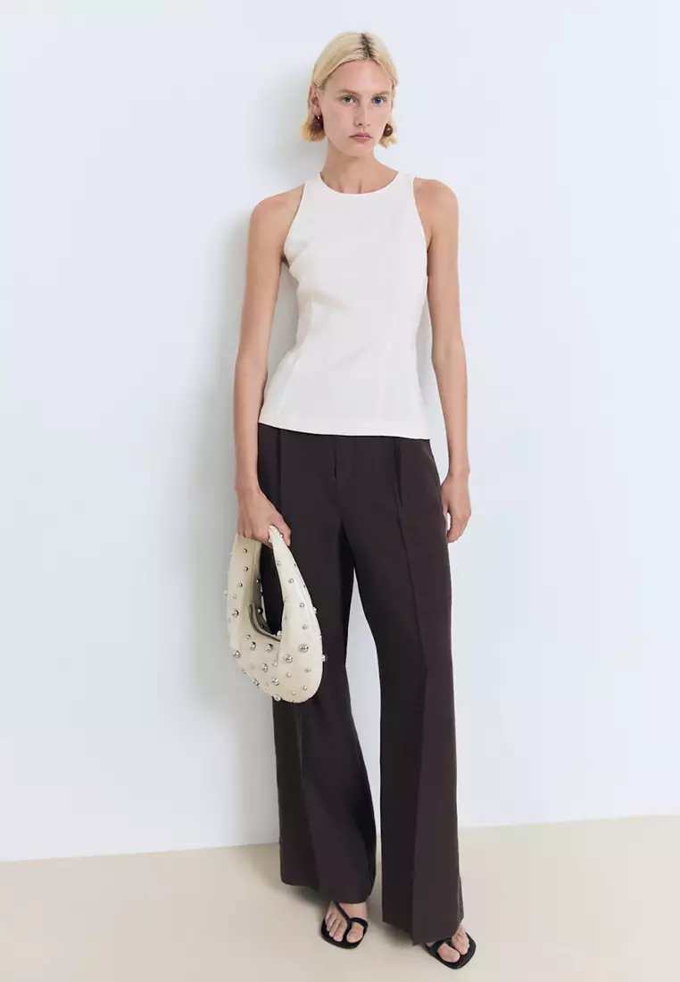 Halter-Neck Flared Top