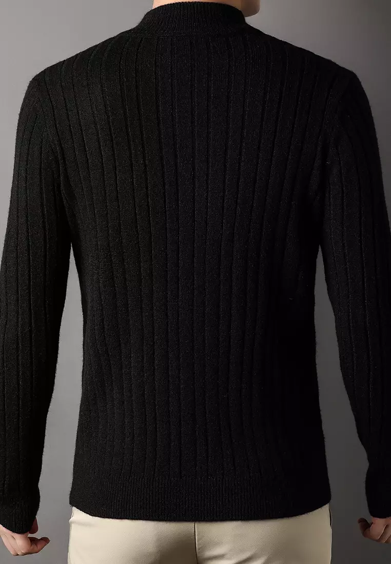 Stand Collar Knitted Sweater BD8511