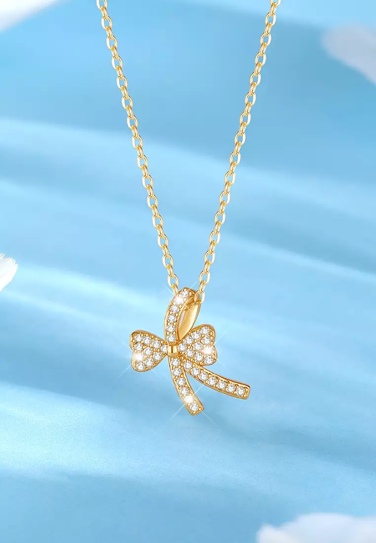 Kalung Wanita Korea Fashion Titanium Anti Pudar Kalung Cewek Original gold color