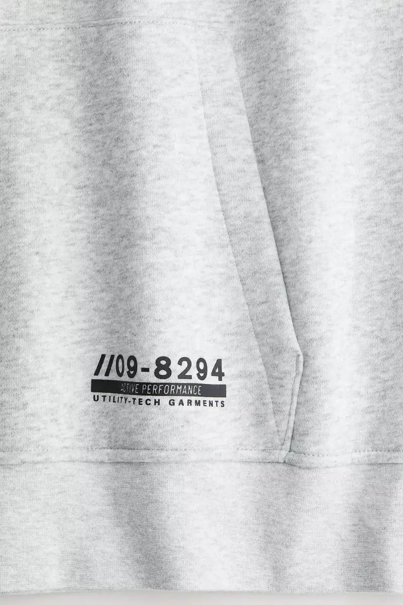 Brushed-inside zip-top hoodie