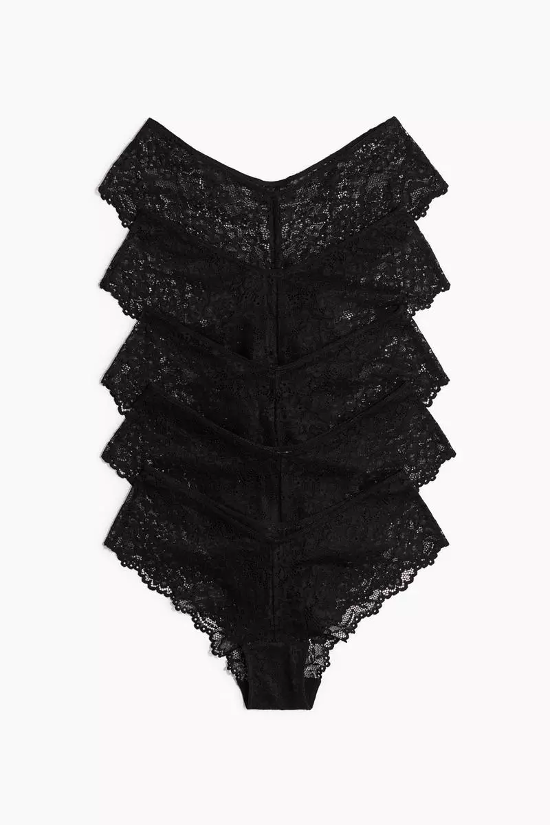 5-pack lace hipster briefs