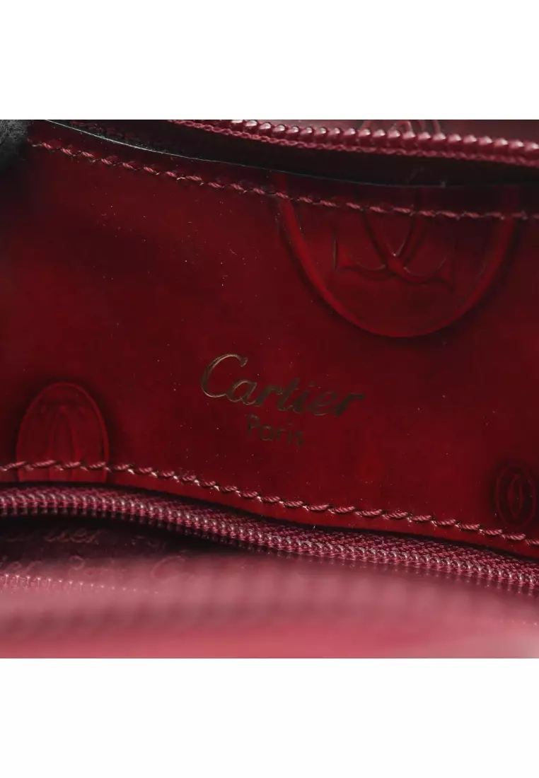 Pre-Loved Cartier happy Birthday Backpack rucksack leather Bordeaux