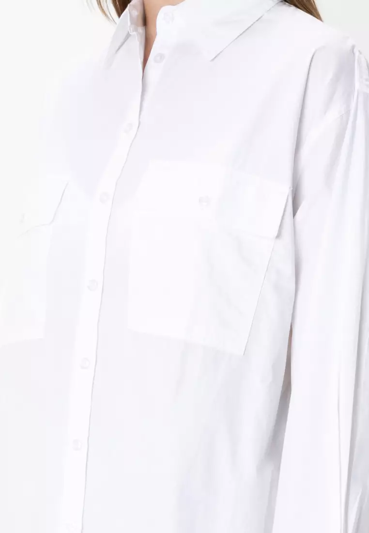 Oversized Shirt with Wide Cuff Detail