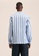 MANGO Man blue Striped Bowling Fluid Shirt CFB9EAAE49E07EGS_2