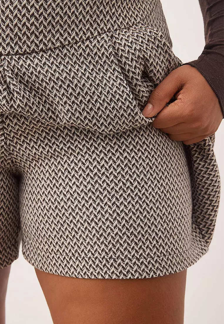 Plus Size Belted Skort