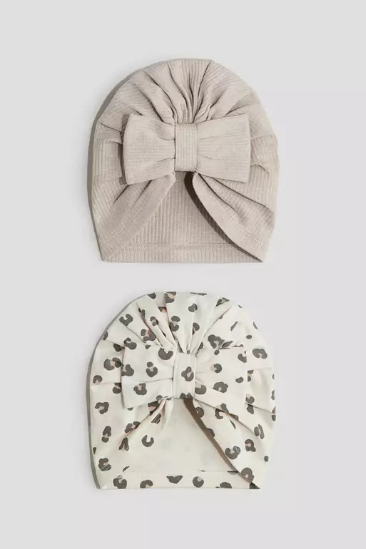 2-pack knot-detail hats