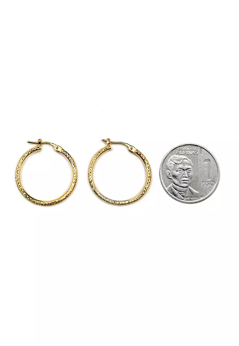 18K Italian Made Yellow Gold Earrings
