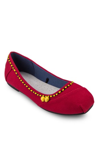 Huizalora 鞋評價chol 珠飾芭蕾平底鞋, 女鞋, 鞋