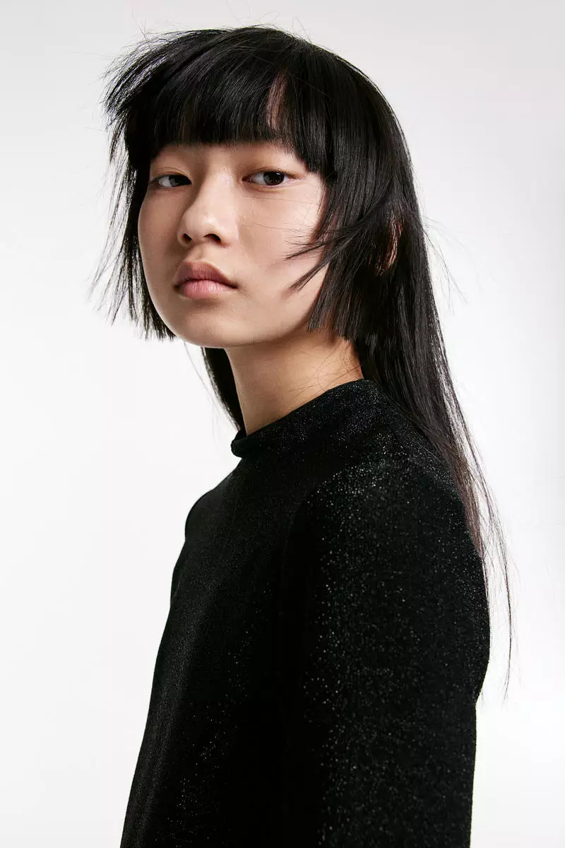 Long-sleeved jersey dress