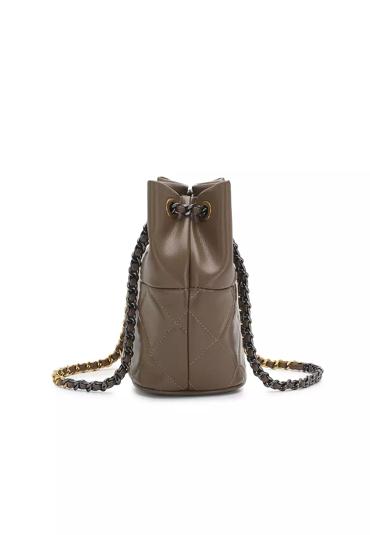 Chain Handbag / Shoulder Bag / Sling Bag (手提包 / 單肩包 / 斜孭袋) - 褐色