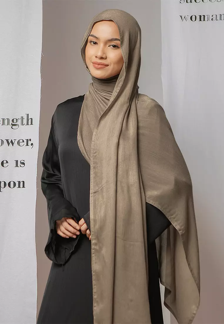 Viscose Pashmina Nour Shawl Taupe NEW