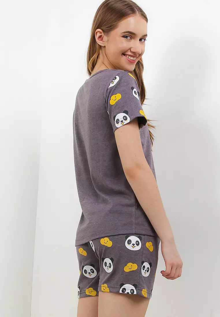 Pyjama Baju Tidur  Short Sleeve Short Pants Sleepwear