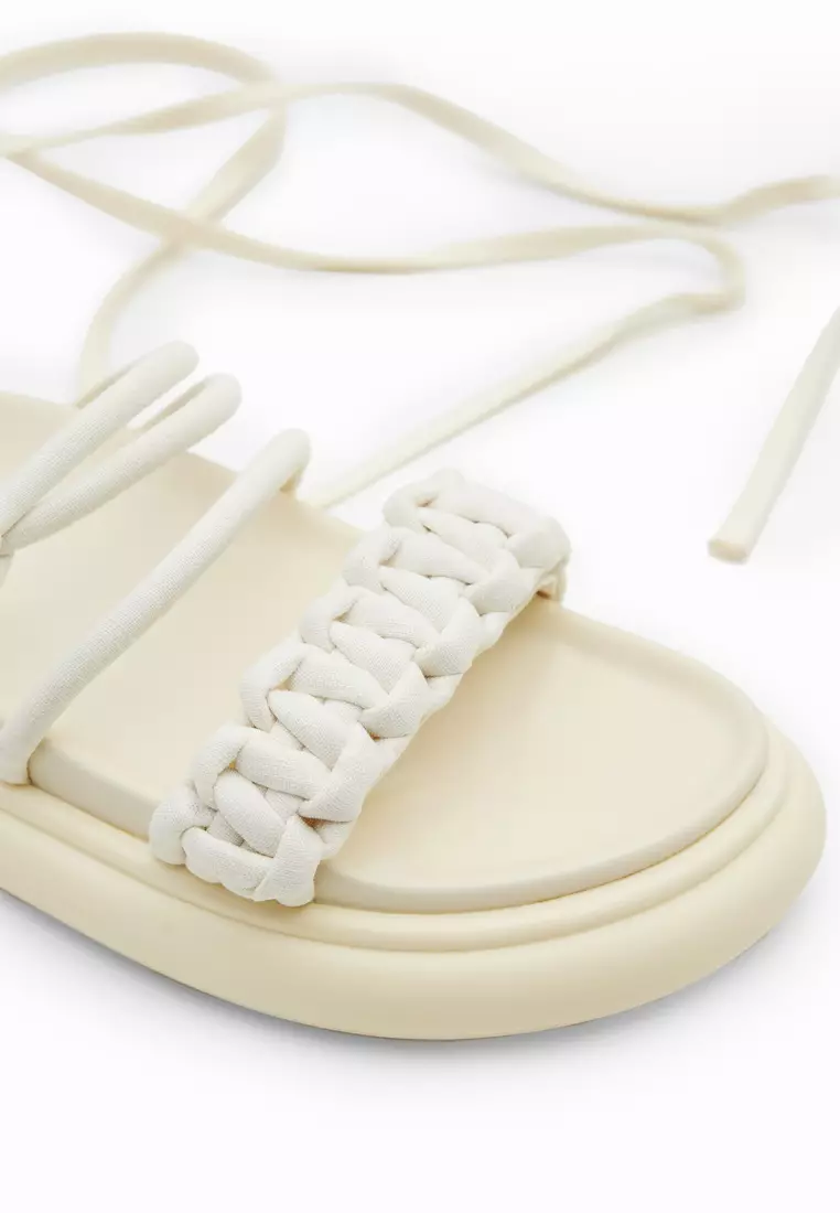 Desigual Strappy tie platform sandals 
