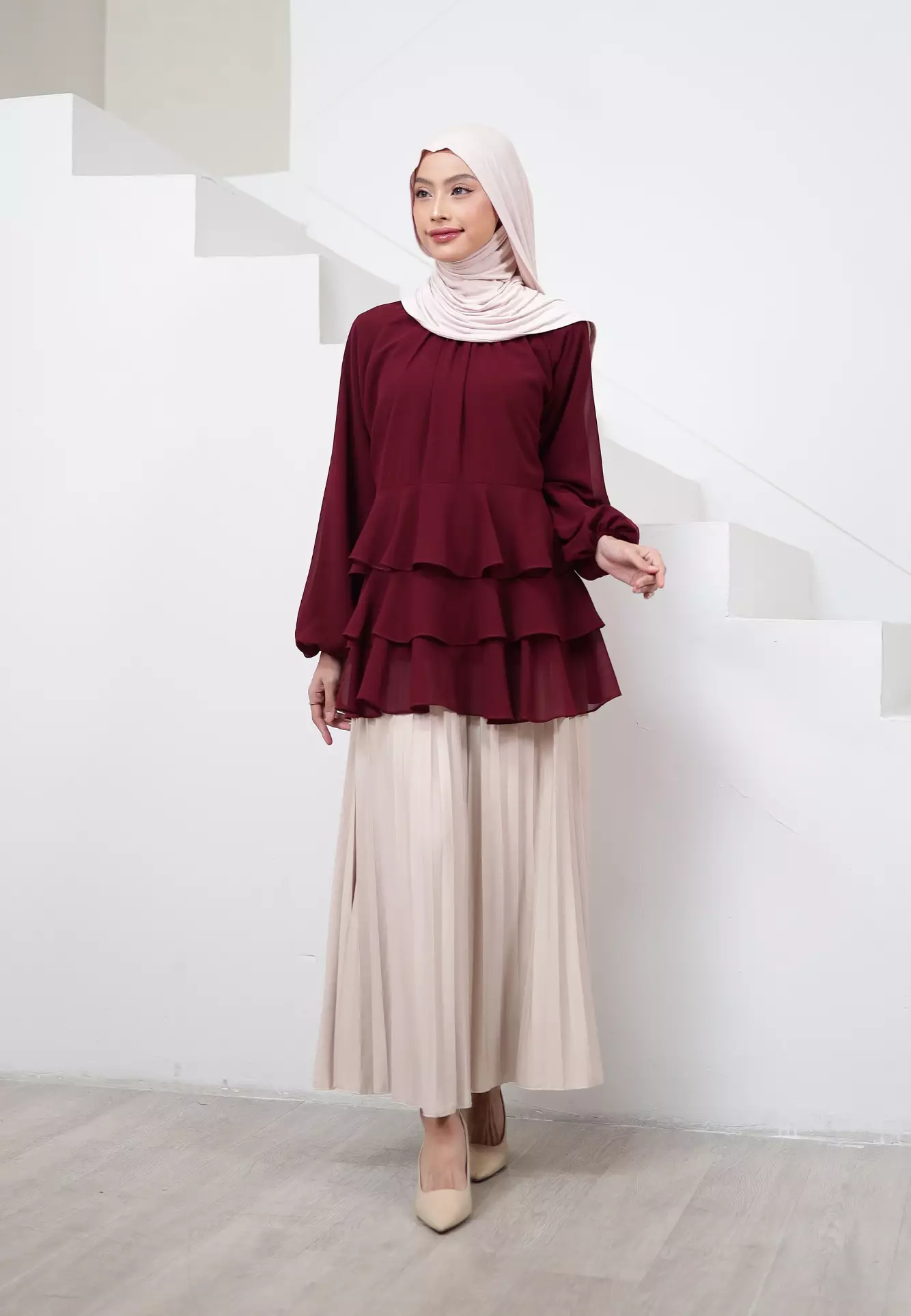 Lucinda Blouse - Maroon