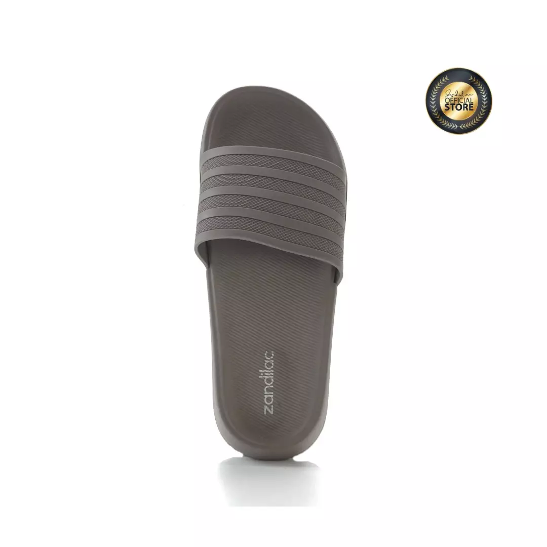 ZANDILAC - SANDAL LAKI DEWASA CH122046LD selop pria full karet coklat taupe