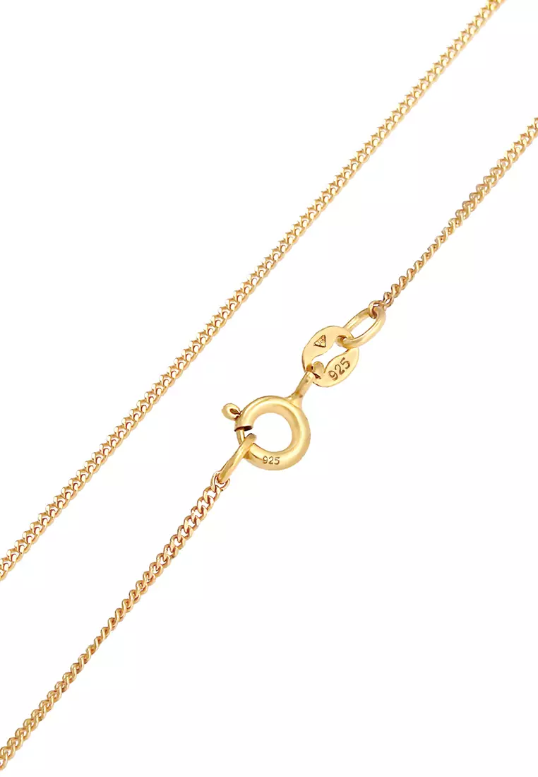 Necklace Y-Chain Circle Gold Plated