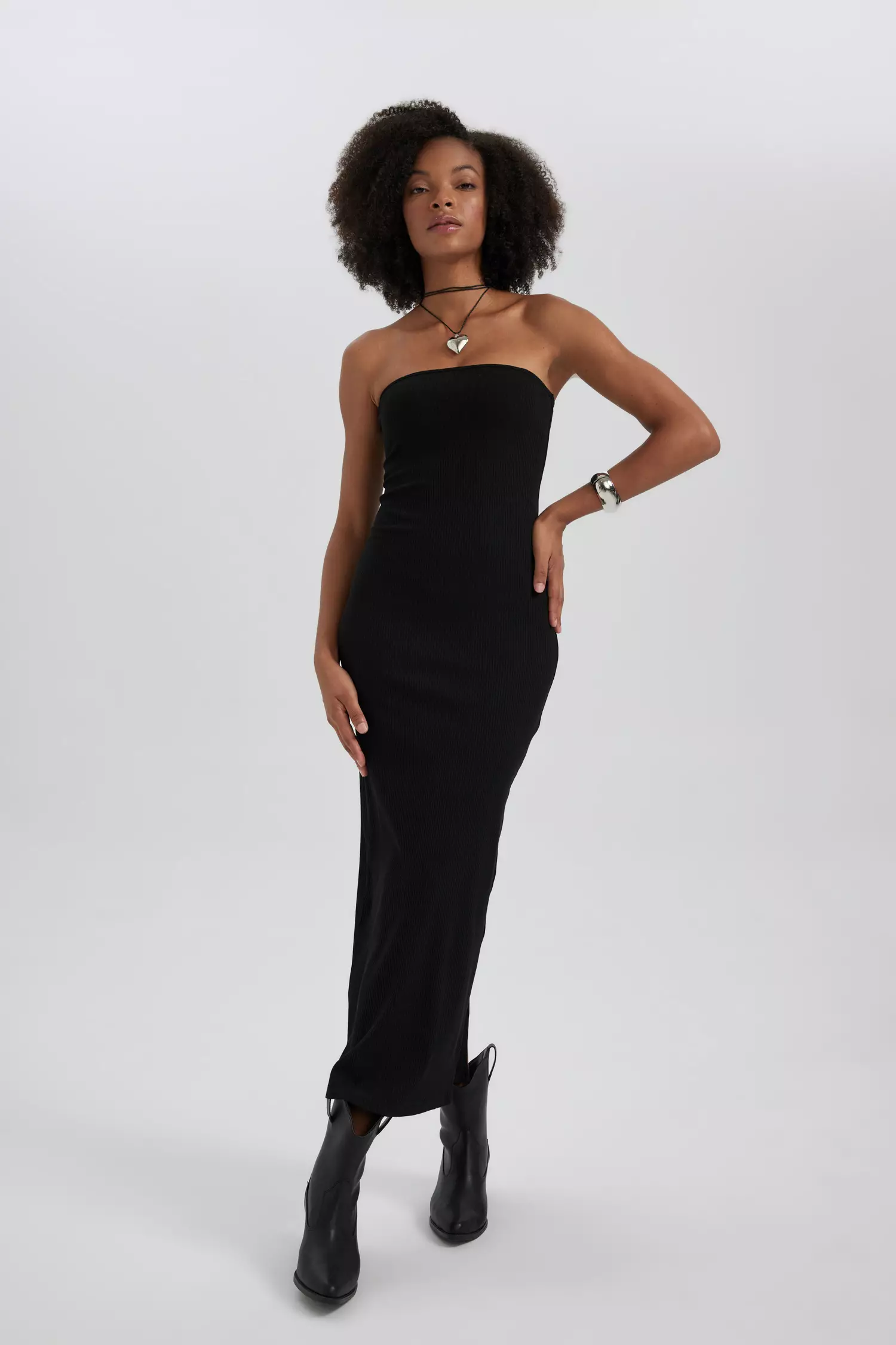 strapless maxi dress formal