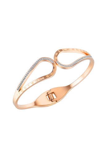 CELOVIS gold CELOVIS - Marion Roman Numeral Frame with Zirconia Bangle in Rose Gold 07A2DAC373D6FFGS_1