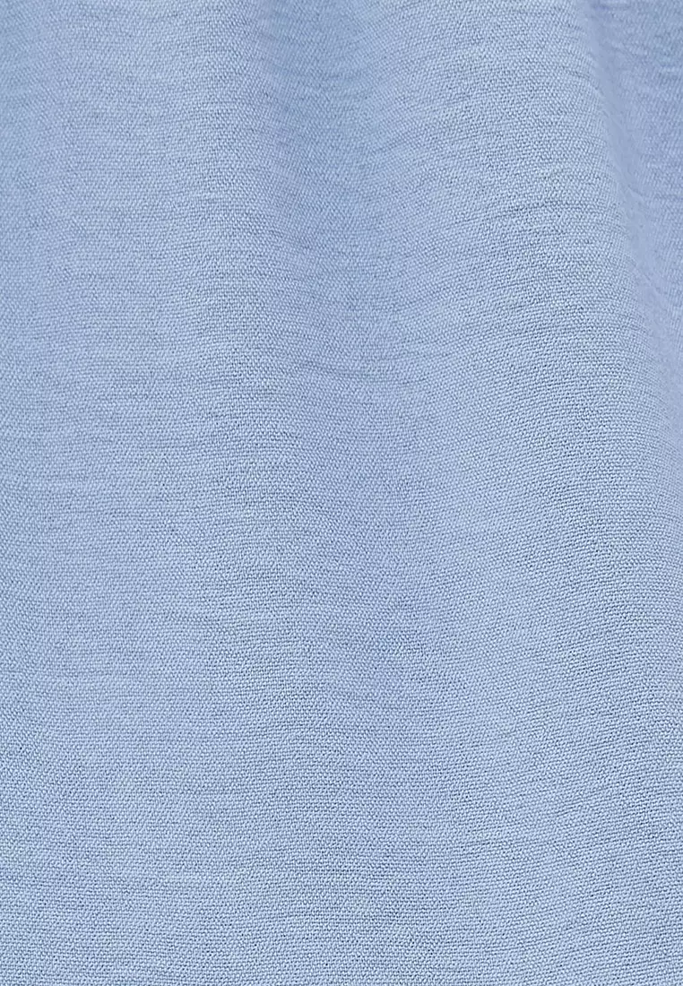 Tiered Midi Skirt with Elastic Waist