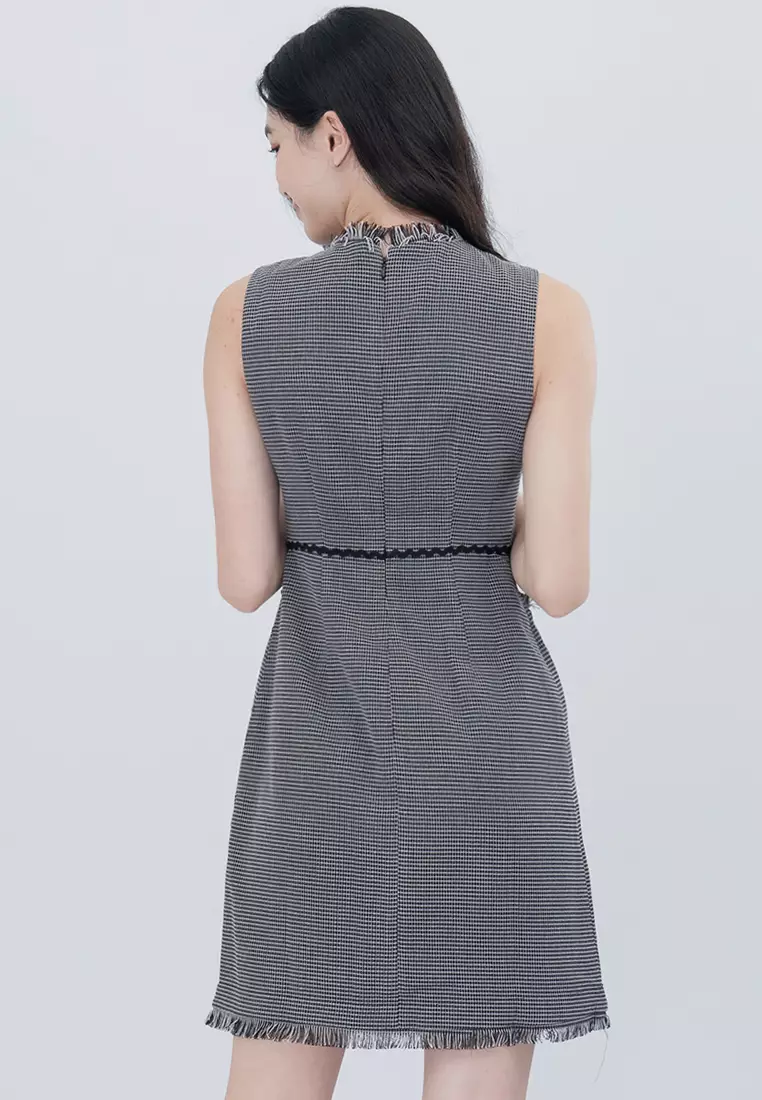 Linen Sleeveless with Pockets Mini Dress