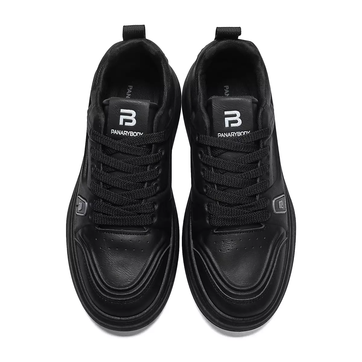 LURAD Sepatu Cowok Sekolah Polos Hitam Beige Simple Sneakers Pria QNR38