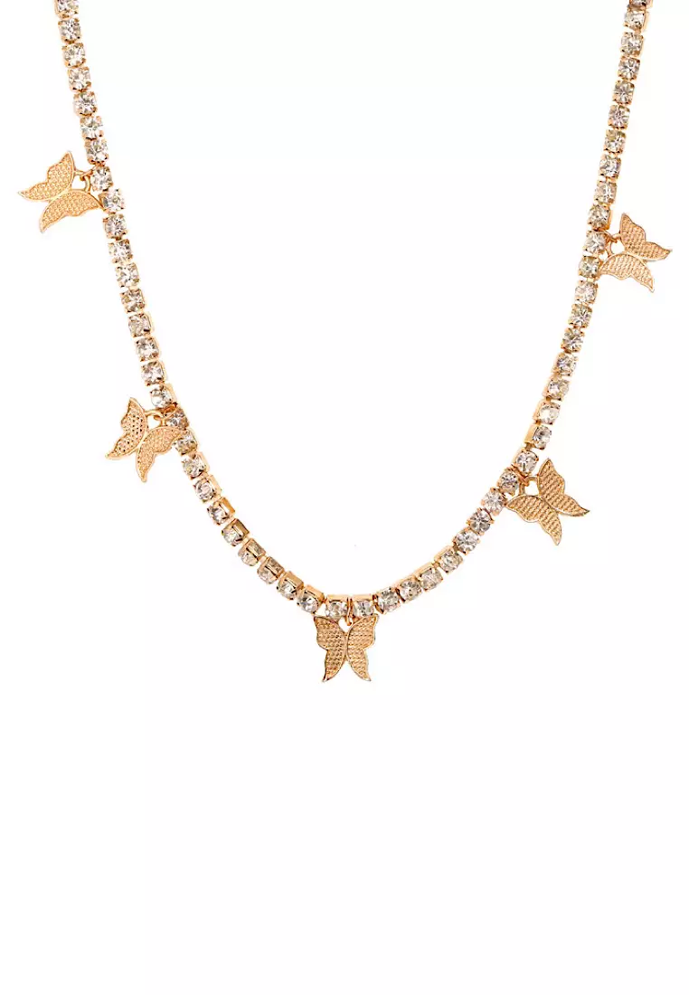 Buy Glamorbit Butterfly White Necklace 2024 Online ZALORA Singapore