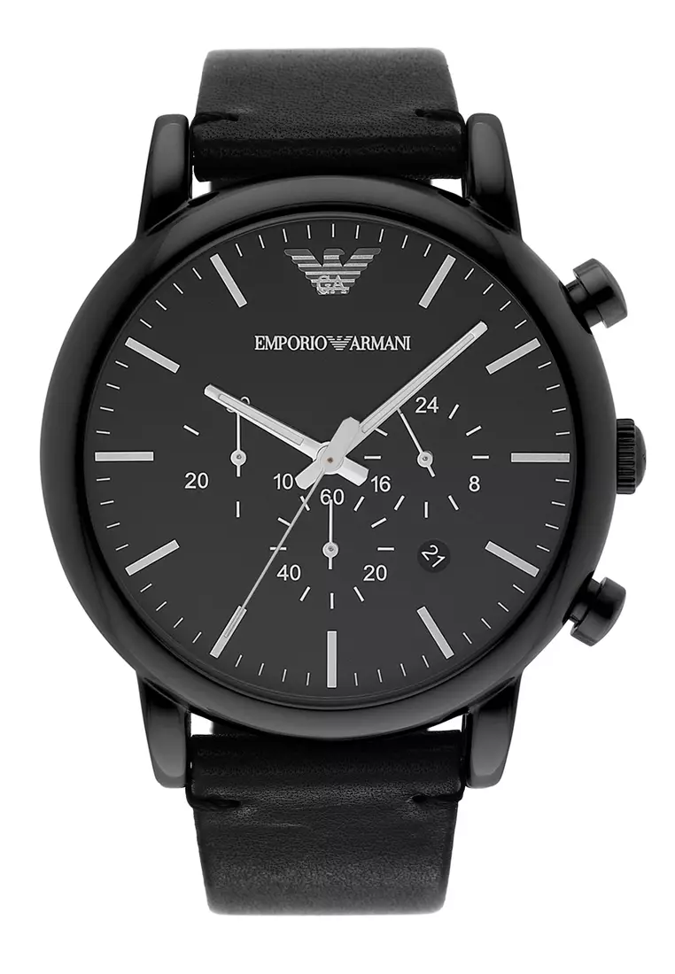 Mens black hotsell armani watch