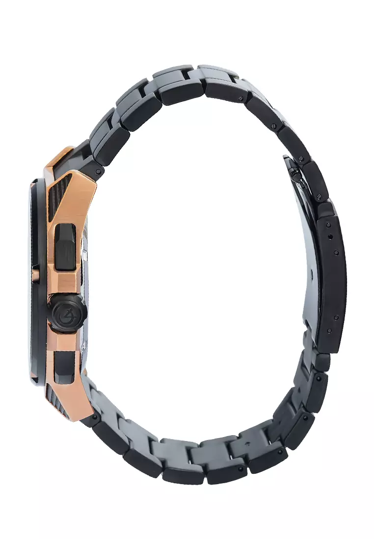 Alexandre Christie - Jam Tangan Cronograph Pria - Black Dial - All Stainless Steel - 6624MCBBRBA