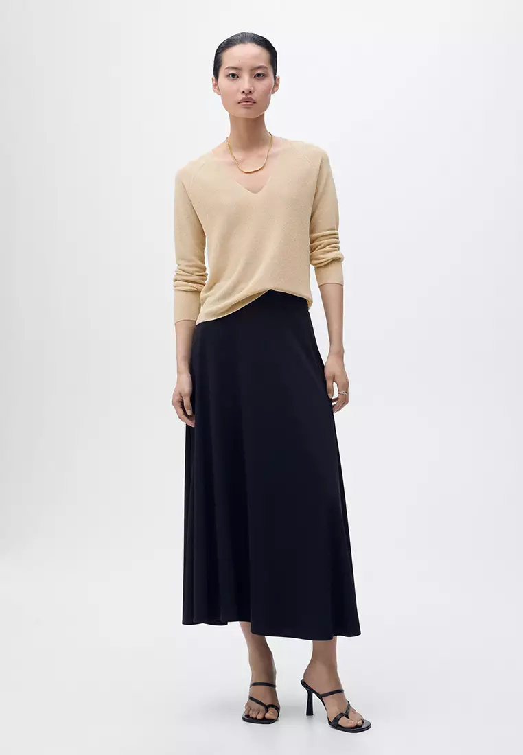 V-Neck Lurex Sweater